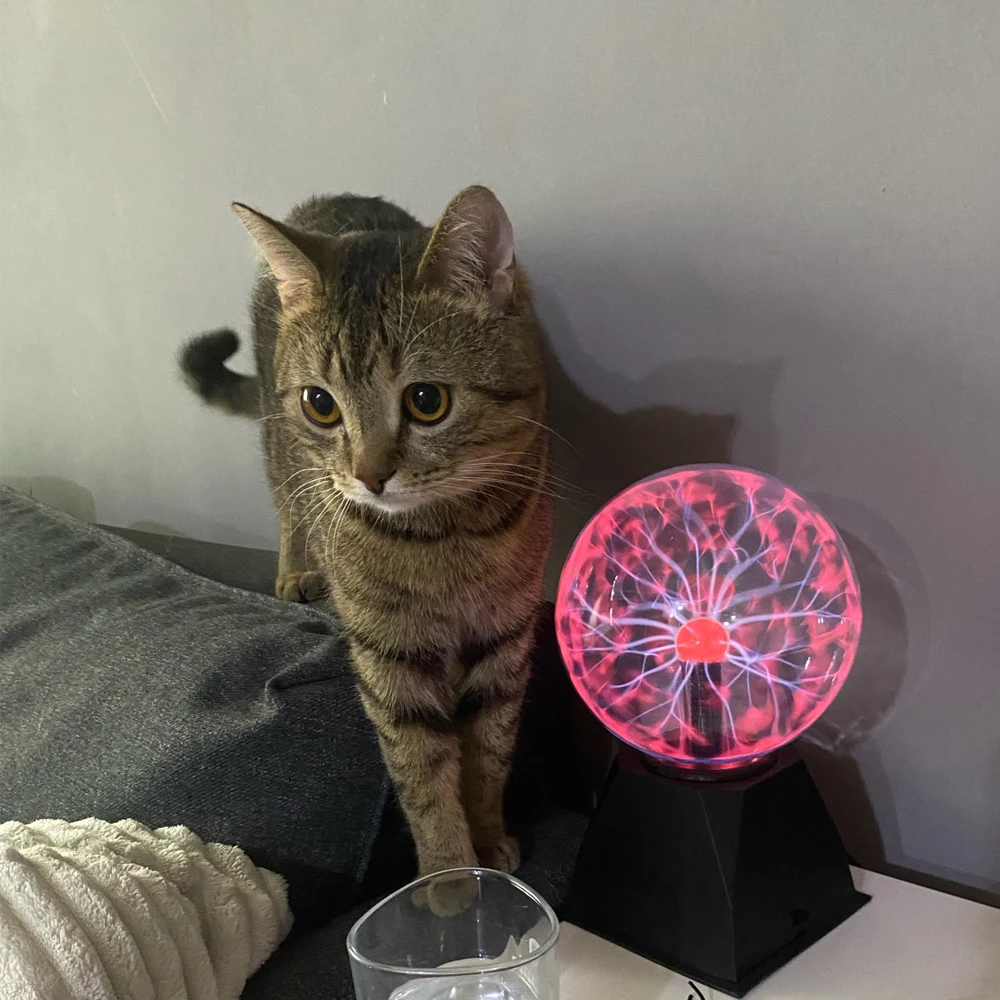 Новинка Ночной светильник волшебный плазменный сенсорный стеклянный шар s 220 В