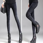 Уличная узкие женские джинсы Большие размеры штаны-карандаш стрейч из денима женские штаны с полосками, с заклепками, обтягивающие штаны, длинные штаны с высокой талией джинсы