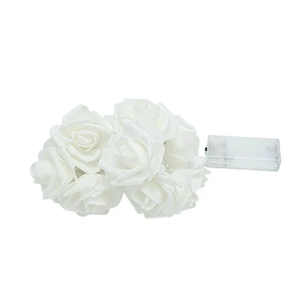 

1,5 м, 10 светодиодов, имитация розы, светящаяся гирлянда, романтический цветок, Сказочная лампа, подвесной светильник с питанием от батареи, s-...