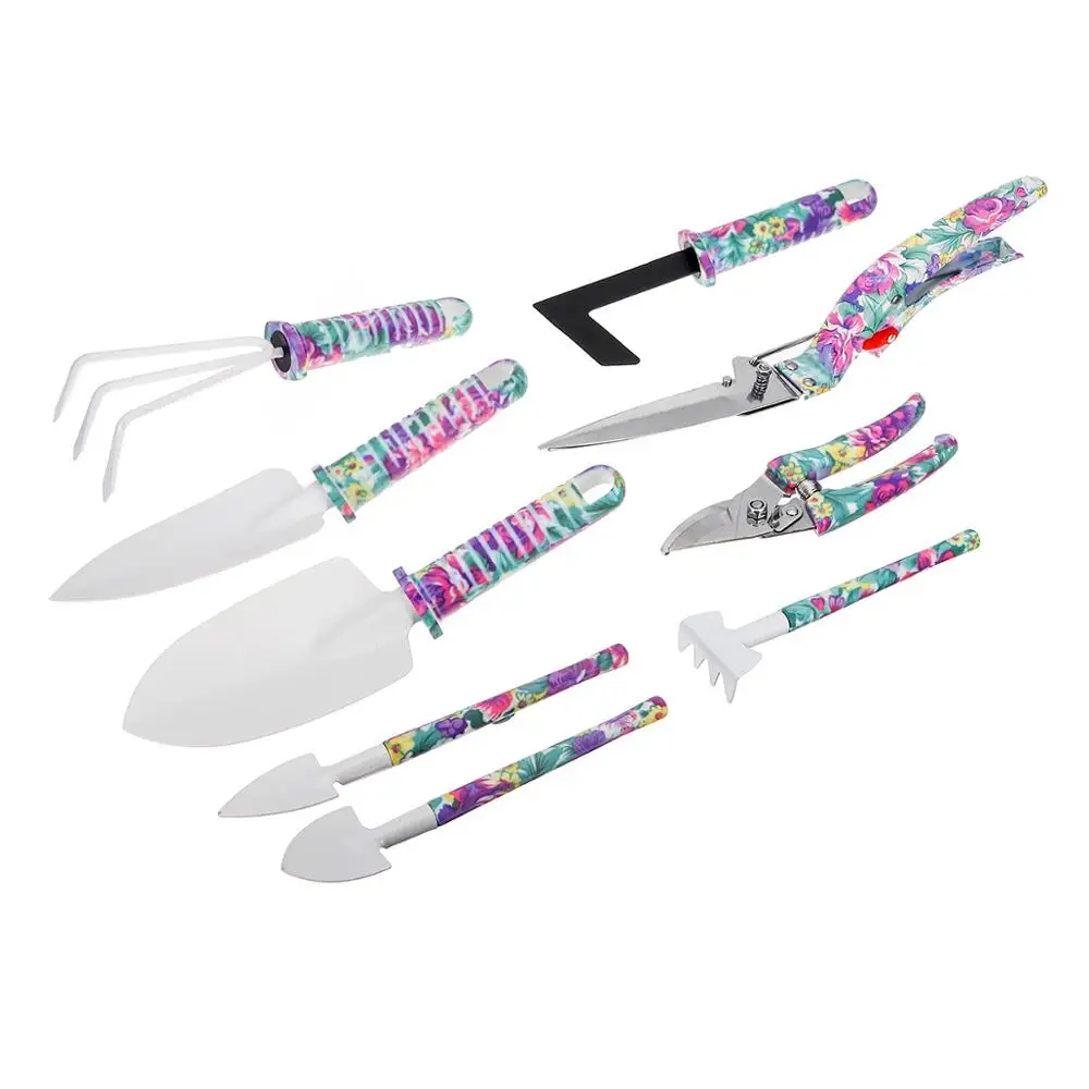 

5PCS/10PCS Purple Gardening Tools Set Gifts Ergonomic Non Slip Handle Garden Hand Tool Set