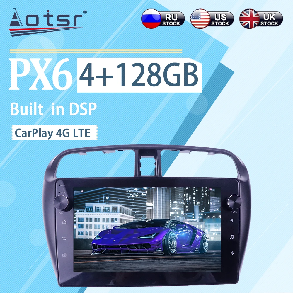 

4+128GB For Mitsubishi Mirage 2012 - 2016 Android 10 WIFI Wireless Carplay Car Multimedia Radio Player GPS Navigation Stereo
