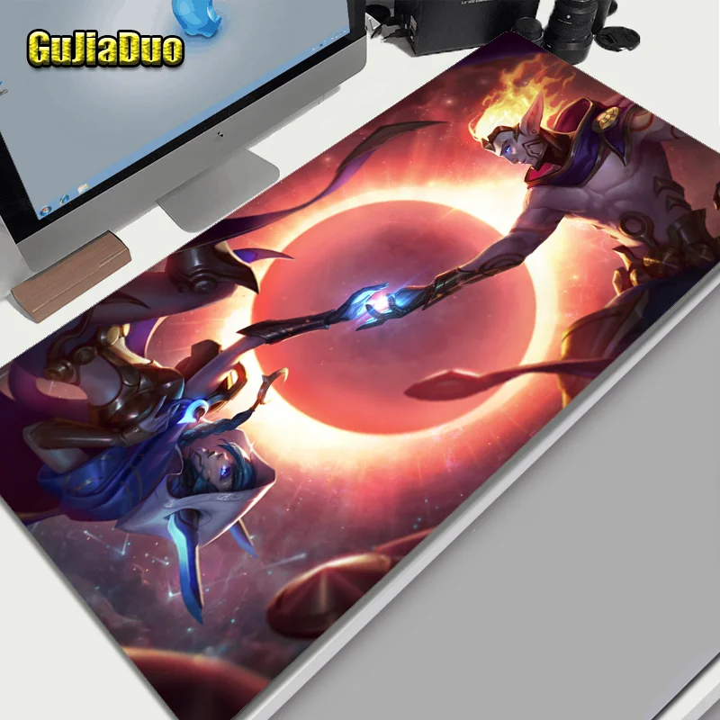 

League of Legends Xayah and Rakan Large Mouse Pad Game Laptop Desk Mat Gaming Hoom Accessories Anime Mousepad Keyboard Table Pad