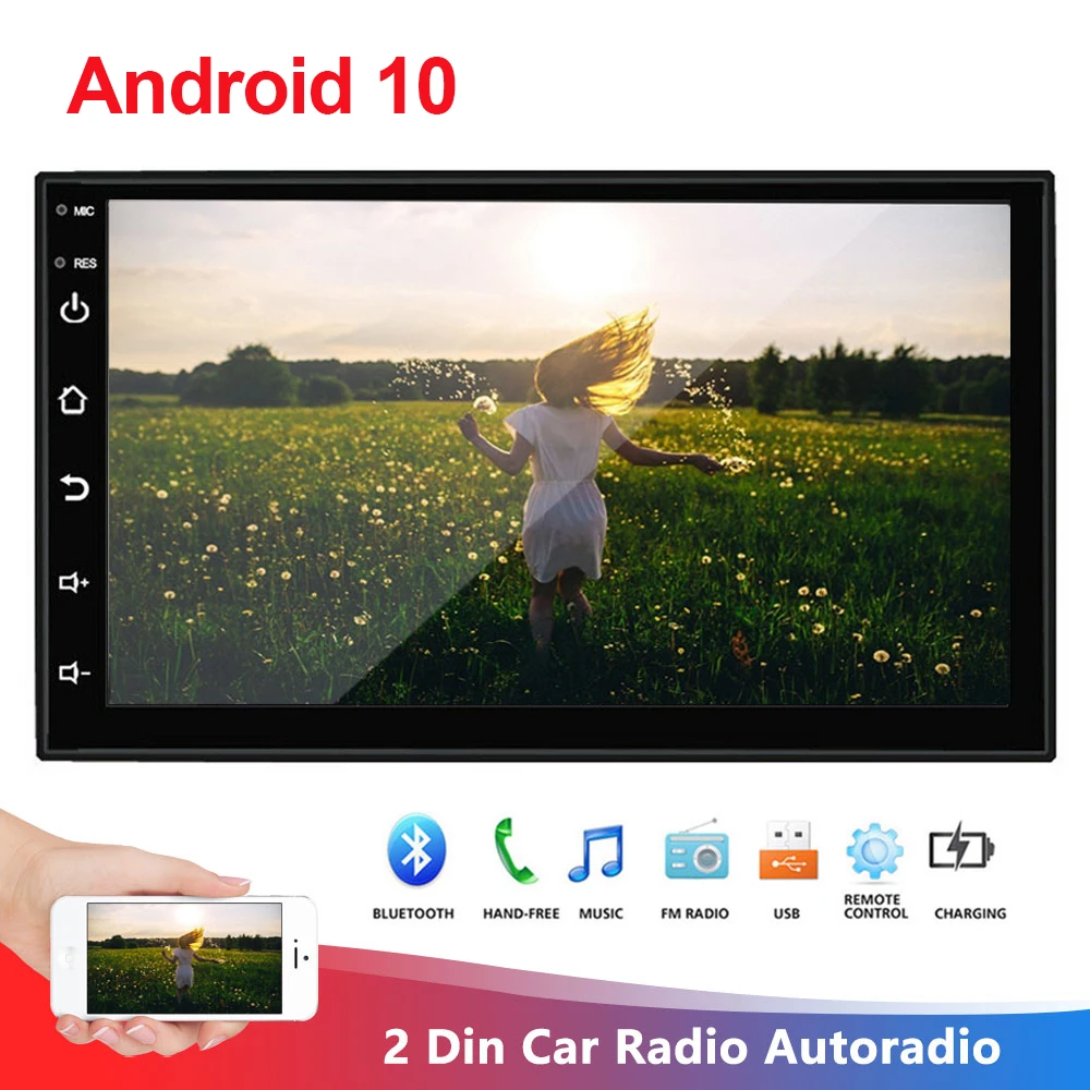 Автомагнитола 2 Din на Android 10 Мультимедийный проигрыватель с 7 &quotэкраном функцией