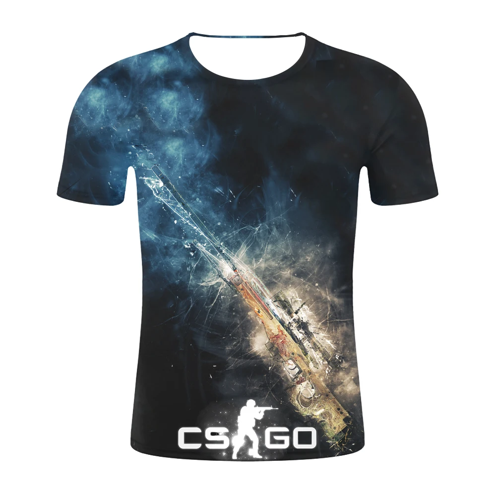 2019 CSGO 3D Men Tshirt Top Quality Brand Clothing Funny T-Shirt mens Tee Counter Strike Global Offensive CS GO Gamer T Shirt |