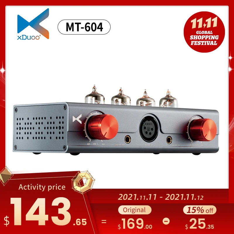Усилитель для наушников XDUOO MT-604 сбалансированная труба 6J1 Предварительный усилитель XLR/4,4 мм сбалансированный вход/выход трубка + транзистор MT604 гибридный усилитель