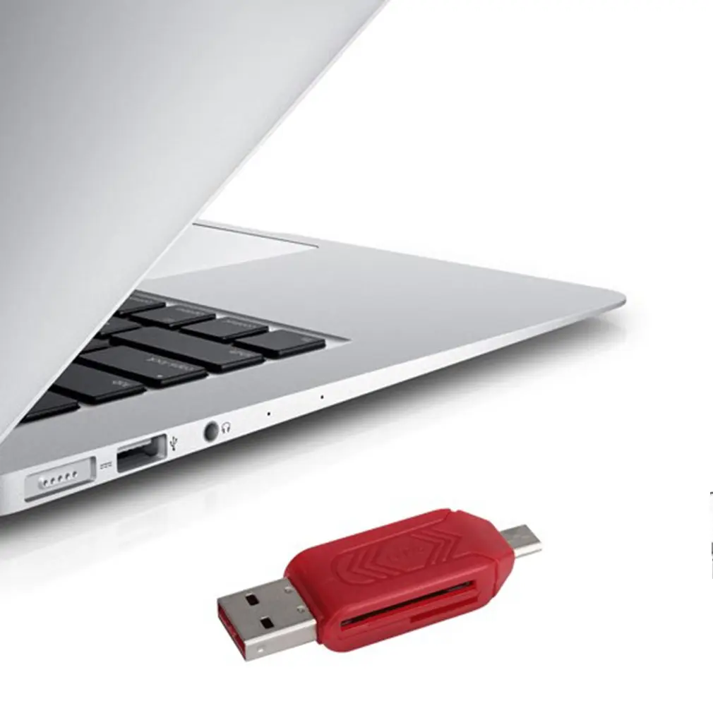 

ABS 55 x 16 x 10mm (L x W x H) Universal Card Reader Mobile phone PC card reader Micro USB OTG Card Reader flash memory
