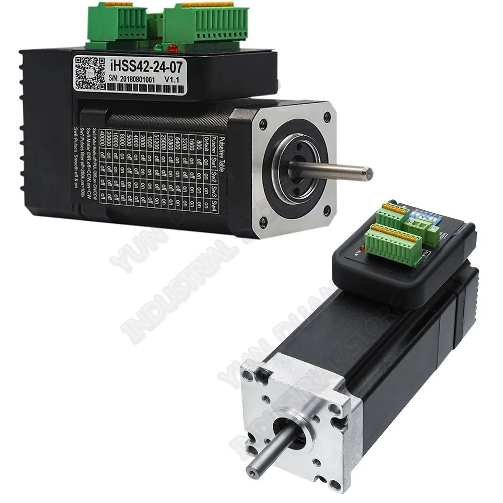 

JMC Integrated NEMA17 42 мм 0.7нм 24VDC 1500 об/мин DSP Hybrid closed loop Motor Driver Encoder All- in- one easy Servo IHSS42-24-07
