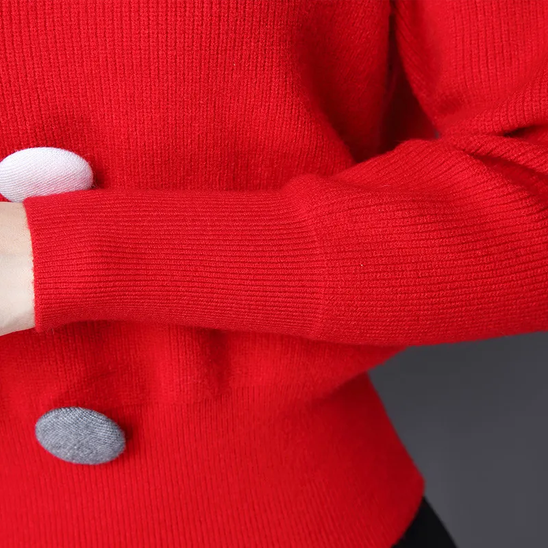 

2020 Autumn Winter Sweater Women V-neck Long Sleeve Casual Sweaters Pullovers Knit Bottoming Sweater Female Jumper Tops R399