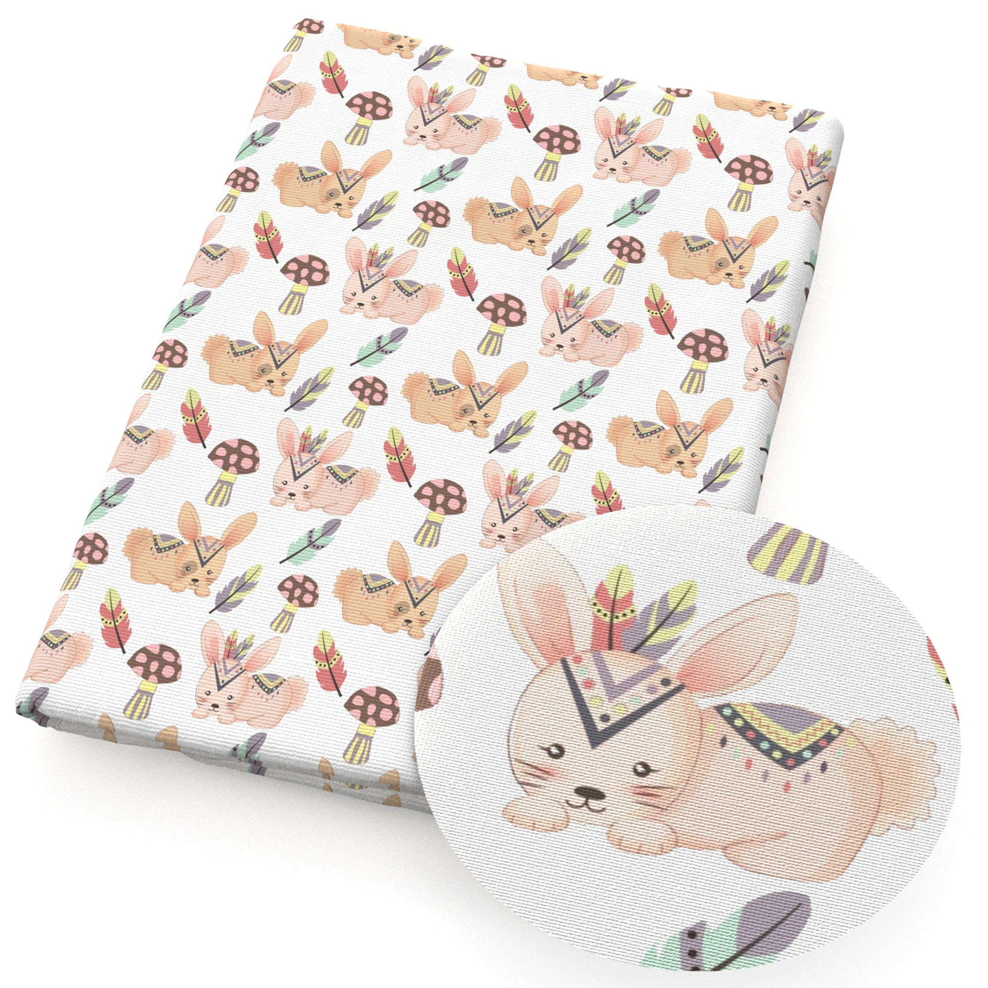 Пасхальная ткань в виде зайчика из полиэстера и хлопка стиле пэчворк для шитья