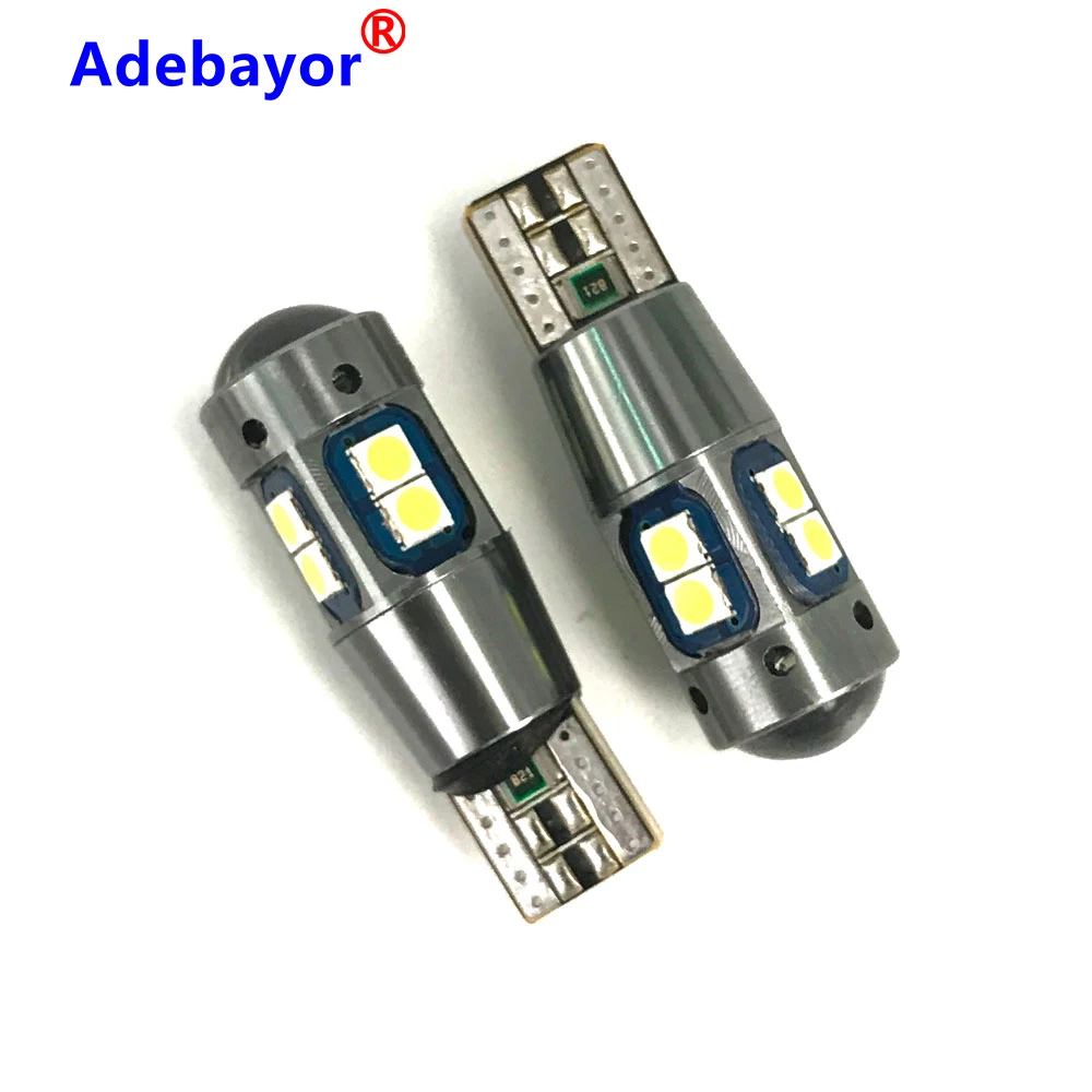 50 шт. T10 CANBUS без ошибок W5W 3030 светодиодный 10smd автомобильный внутренний купольный