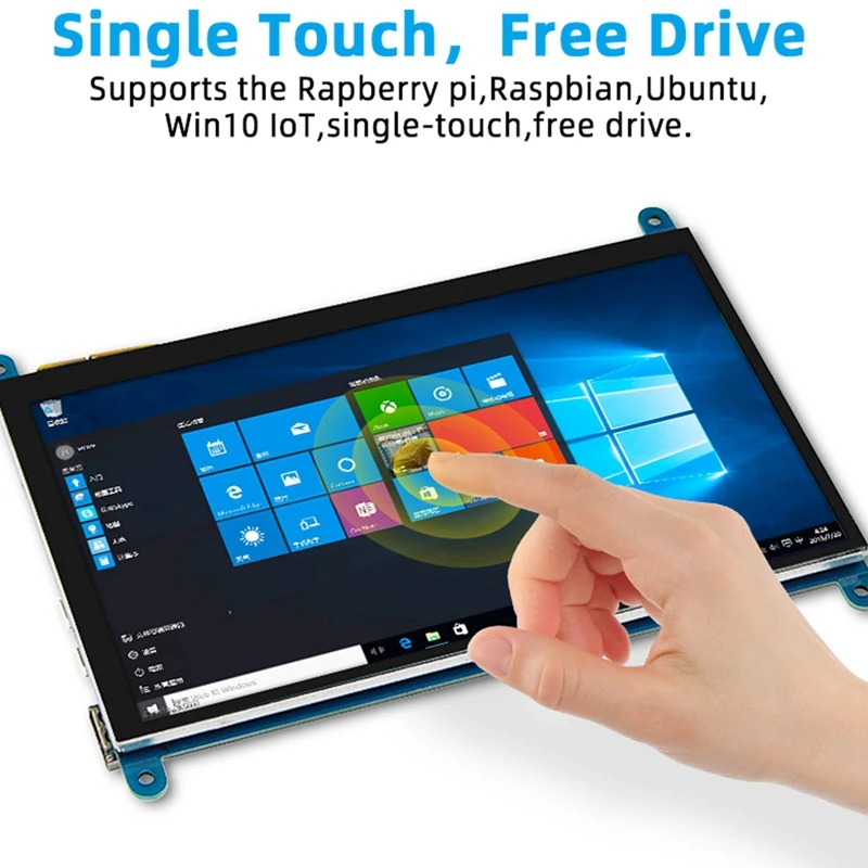 

7 Inch 1024X600 Capacitive Press Sn TFT LCD Module Sn Display for Raspberry Pi 3 B + / 4B with Case