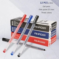 12 pcsbox gel pens super large capacity no refill fine point 0 5mm smooth writing fast dry gel pens writing cute stationary