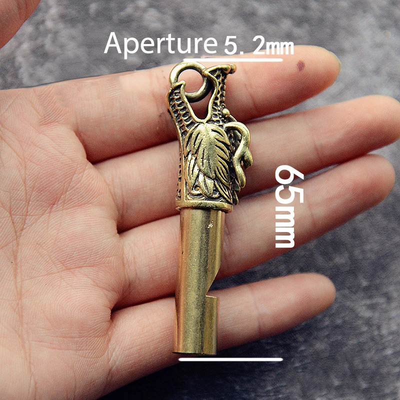 

Outdoor Survival Tools Whistles Necklaces Keychains Charm Brass Dragon Head Whistle Car Keys Chains Pendants