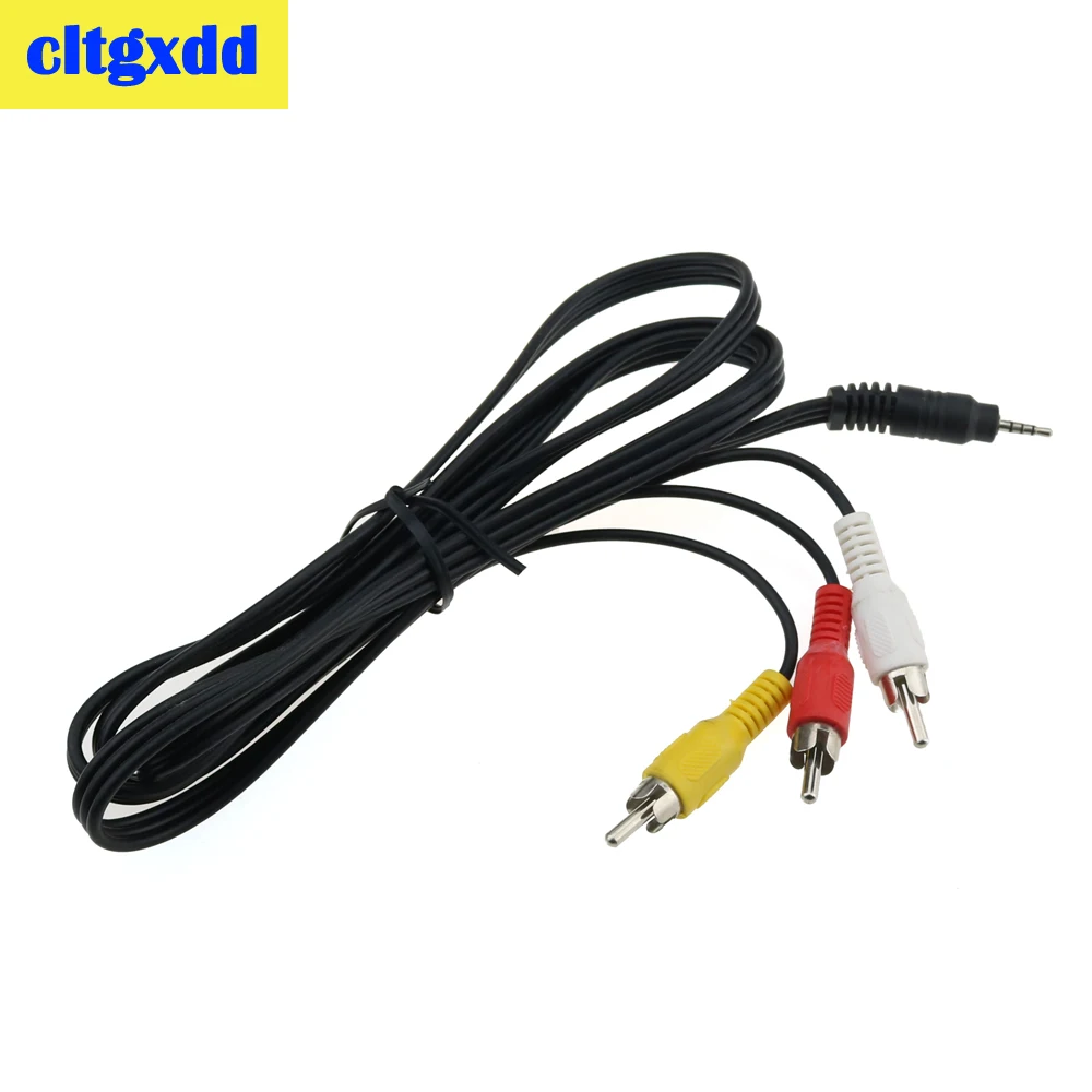 

cltgxdd 5ft/1.5m 2.5mm Jack Male Plug To 3 RCA Male Phono Audio Video AV Out Cable 4 Pole TV Lead