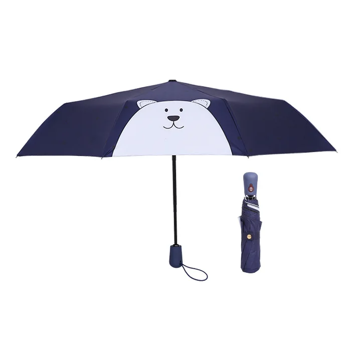 Автоматический Солнечный принт зонтики мультяшный Жираф солнцезащитный зонтик