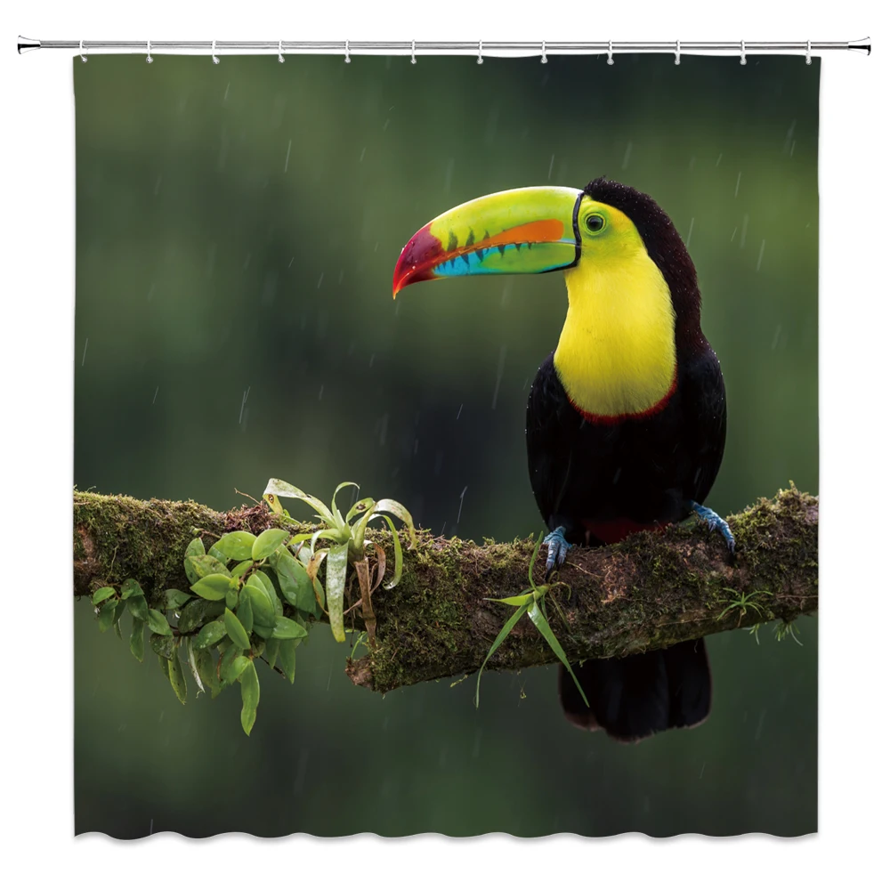 Забавная душевая занавеска с животными s Toucan Eagle Pet Dog and Cat декор для ванной комнаты