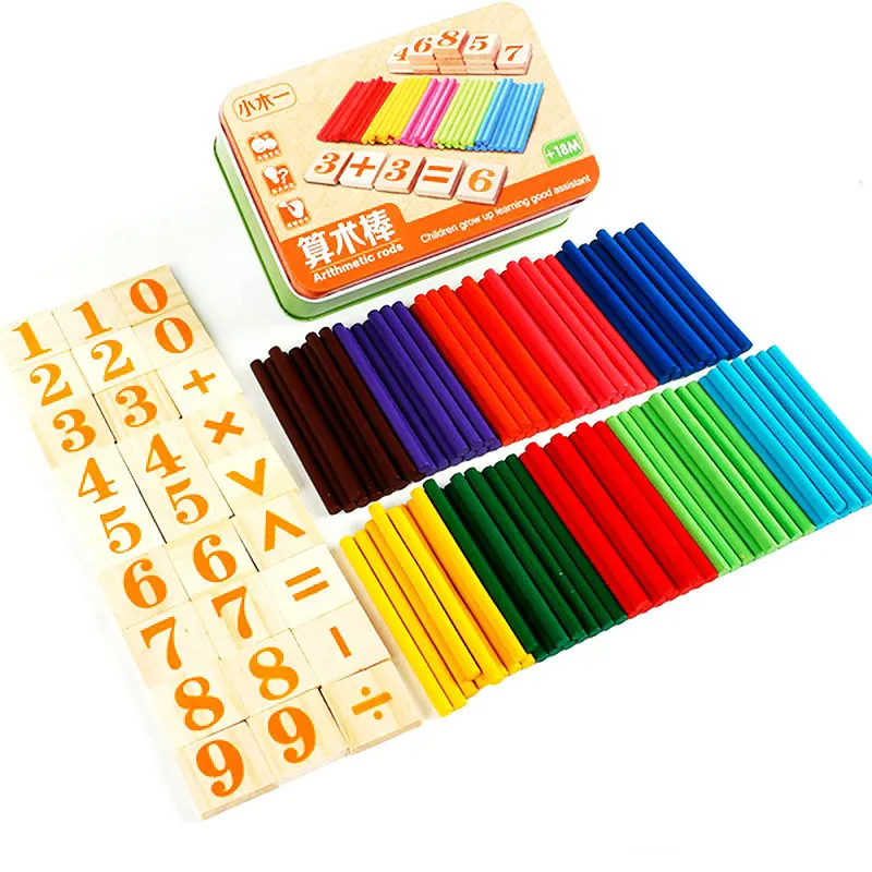 Бесплатная доставка 0-9 цифровой блок арифметический счет Обучающие палочки