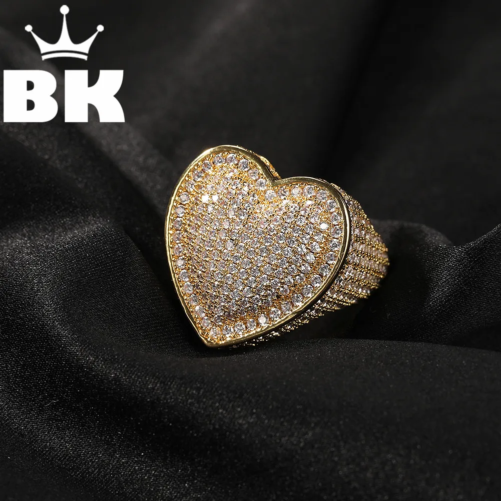 

Hip Hop New Men's Big Star Full Zircon Ring Men Ring Famous Brand Iced Out Micro Pave Cz Ring Punk Rap Jewelry Size