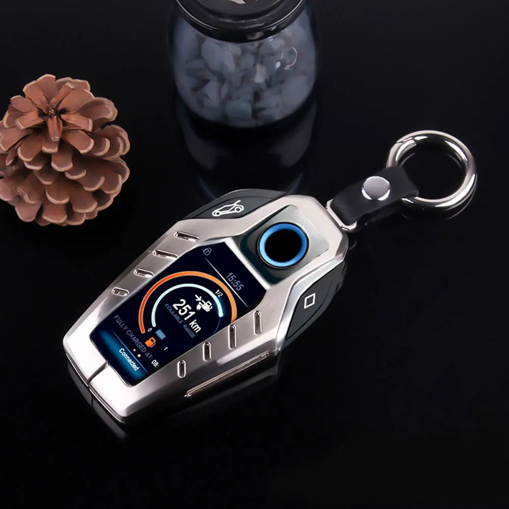 Чехол для автомобильного ключа из цинкового сплава BMW 5 7 Series 2018 530Li 730i 740i LCD Smart Remote