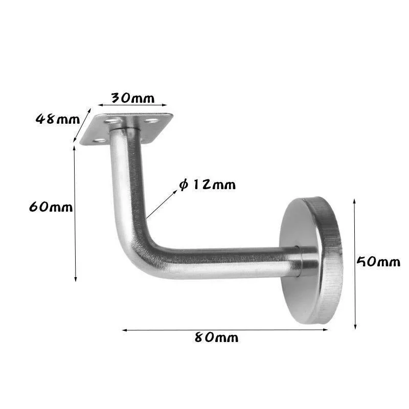 

5Pcs 90 Degrees Stainless Steel Wall Support Ladder Wall Handrail Brackets Stairs Railing Stairway Hardware Accessories