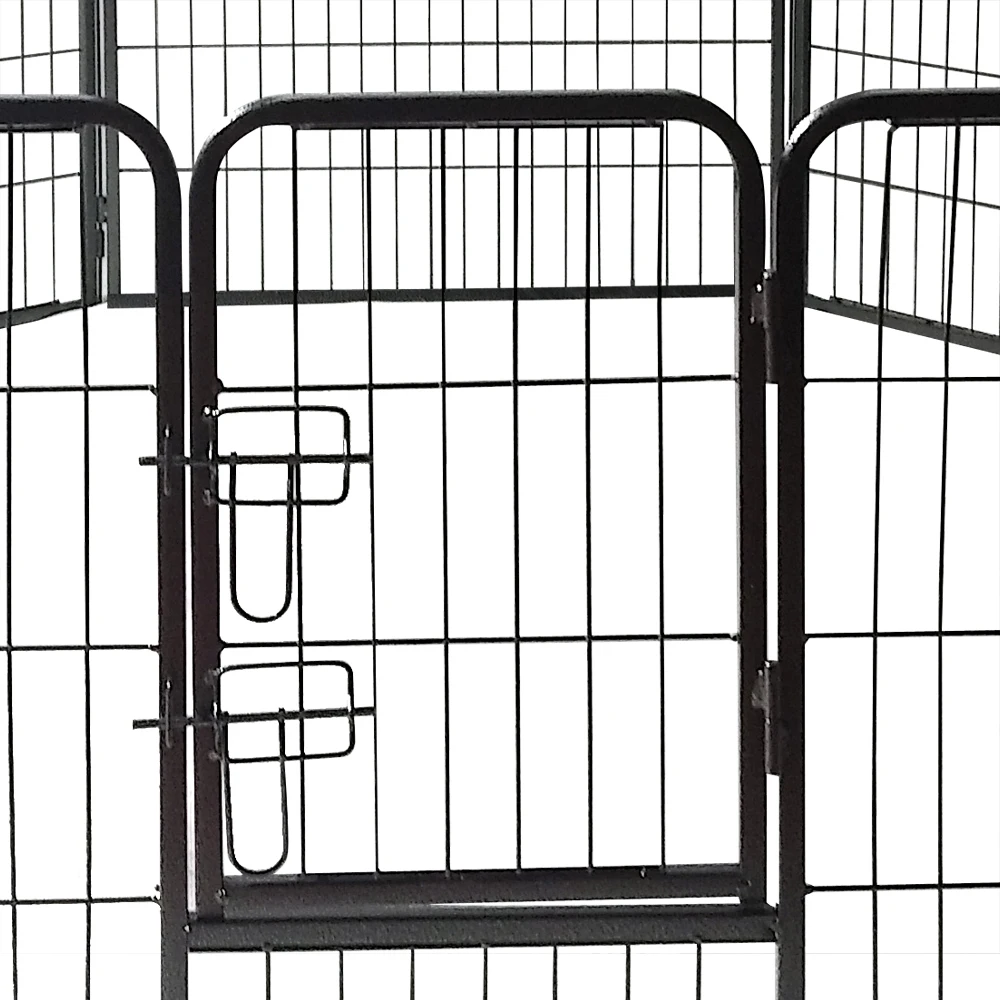 

24" Dog Pet Playpen Heavy Duty Metal Exercise Fence Hammigrid 8 Panel Silver US Stock