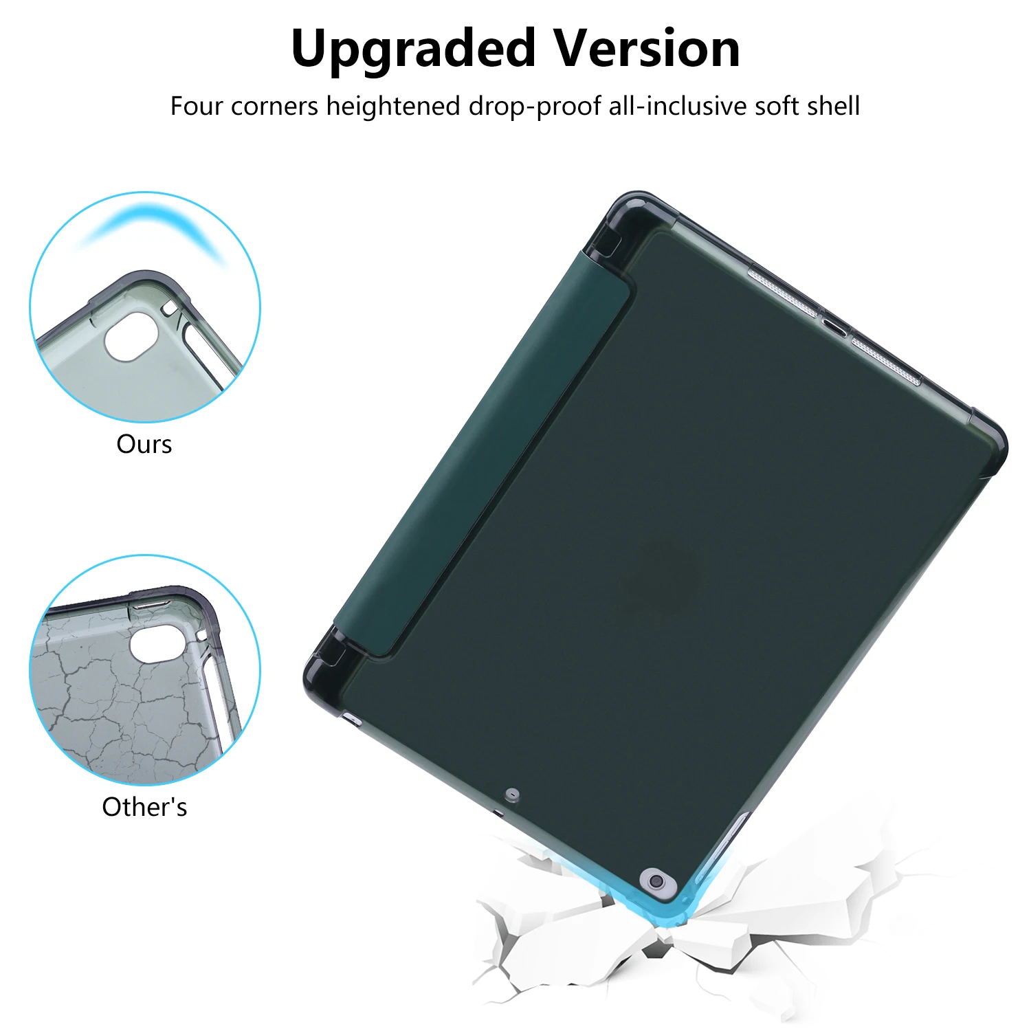 Для iPad Pro 10,5 чехол с карандашом для iPad Air 3 чехол, GOOJODOQ ультра тонкий легкий чехол для iPad Air 3 Чехол