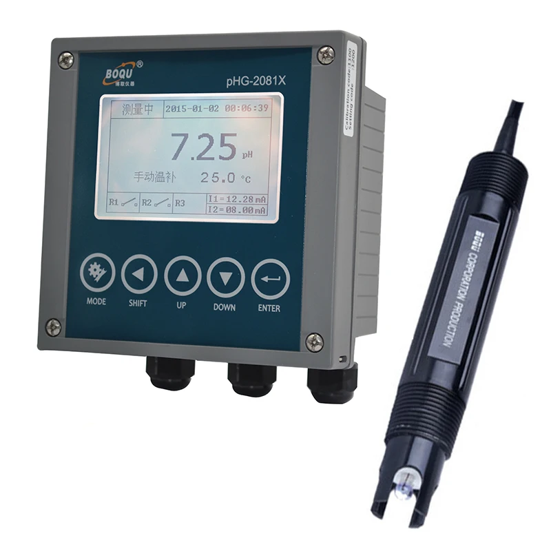 

English menu ph orp meter