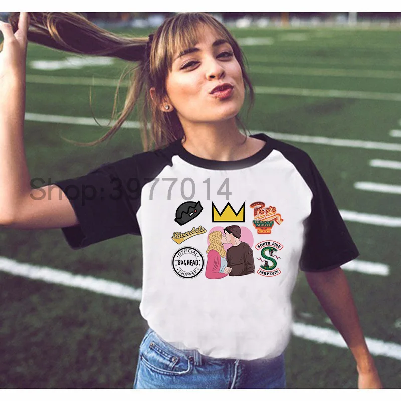 2021 летние Вид из ривердейл футболка Женские топы SouthSide змеи Тупоголовым 3 Женская