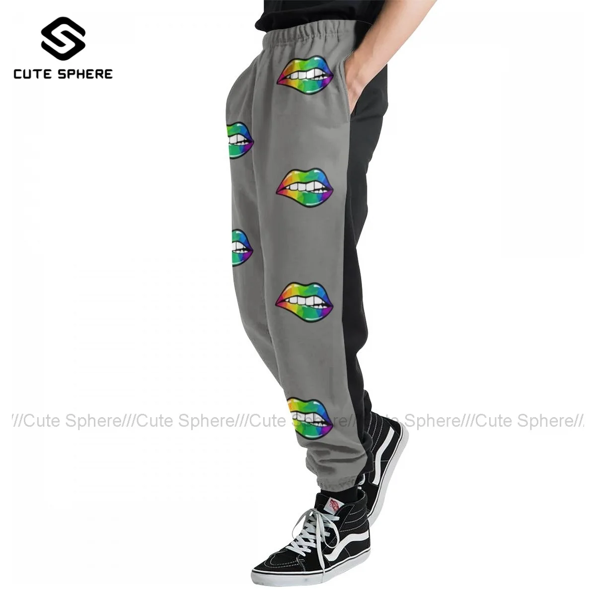

Lip Sweatpants Polyester Bulk Joggers Comfy Men Running Casual Pants