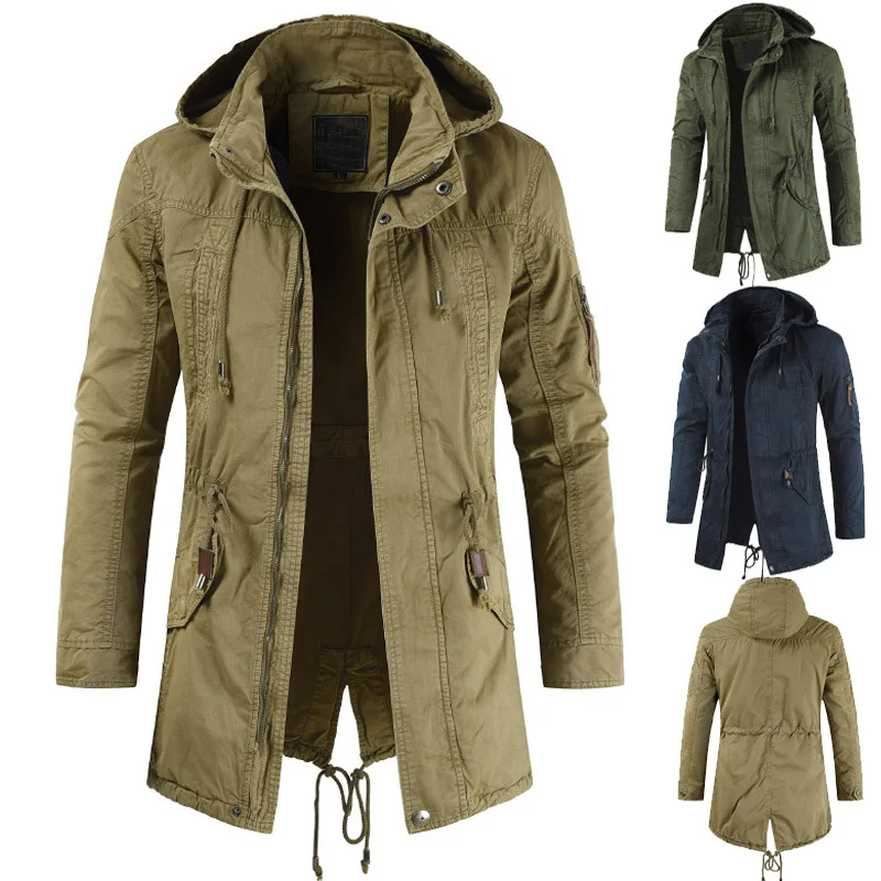 

Spring Jackets for Men Windbreaker Men's Fashion Jacket Hooded Casual Male Coat