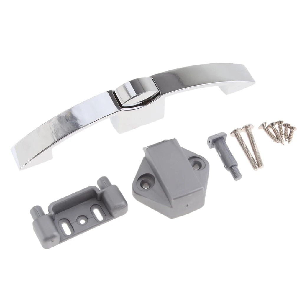 

Solid Push Button Pull Handle Latch Lock Knob for Cupboard, Door, Cabinet, RV, Durable