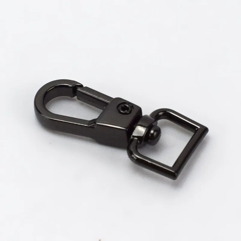 gunblack 10 Вт, 30 Вт, 50 шт. Пряжка сумки металла собака воротник, тканевая лента Сумки из натуральной кожи, цепь на ремешке для шарнирные зажимы Карабин DIY аксессуары F3-30 - Цвет: gunblack