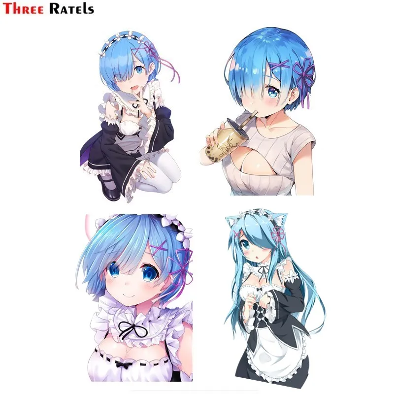 

Three Ratels FC663 Anime Girl Re Zero Rem Car Stickers For Mercedes Macbook Decal