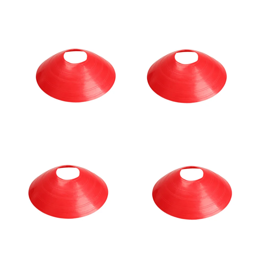 

20pcs Marker Discs Football Soccer Rugby Round Cones Sports Equipment for Fitness Training (Red)
