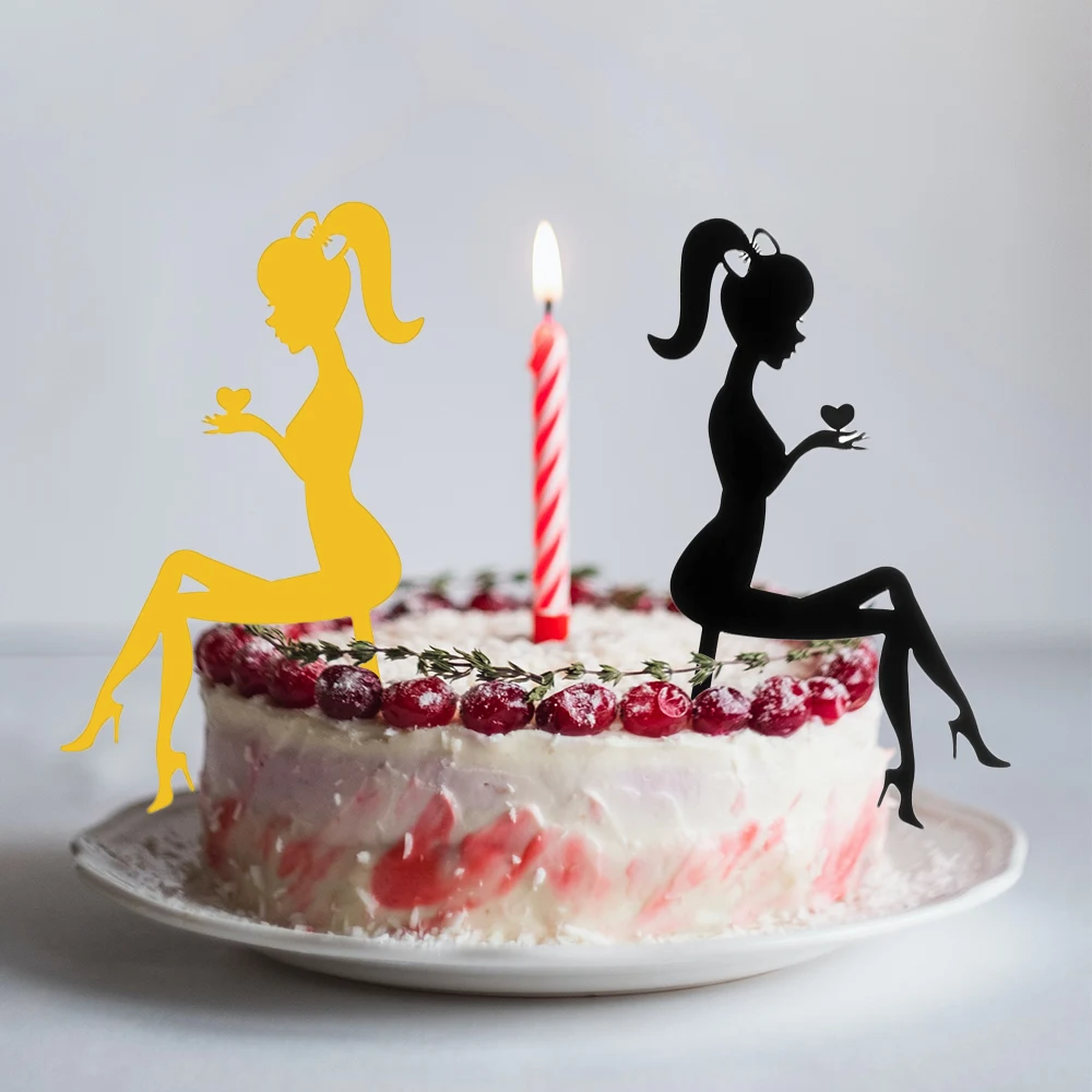 Женский акриловый торт на высоком каблуке Свадебный декор с днем рождения десерт