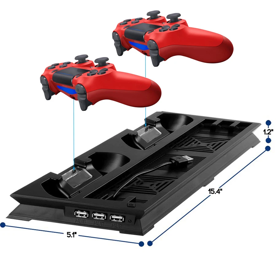 Ультратонкий охлаждающий вентилятор для зарядки PS4 PRO вертикальная подставка с