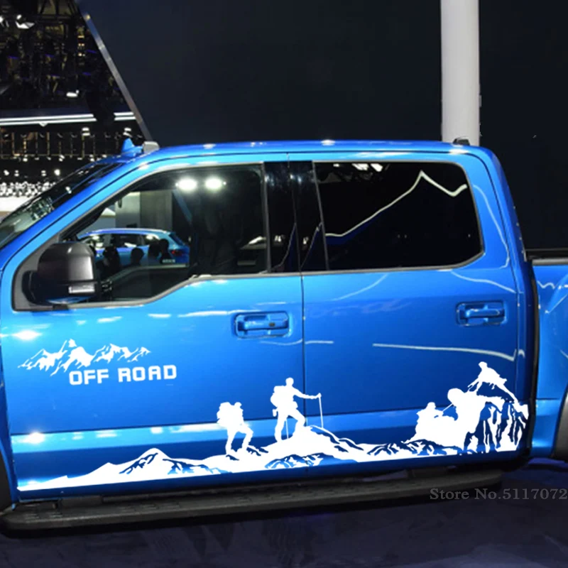 Виниловые наклейки в полоску для дверей автомобиля Ford Ranger Raptor F150 F-150 8 шт. |