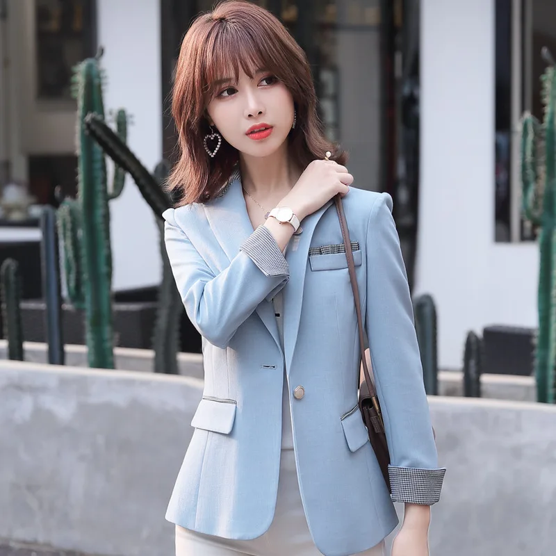 Женские блейзеры и куртки весенние однобортные кардиганы с длинным рукавом