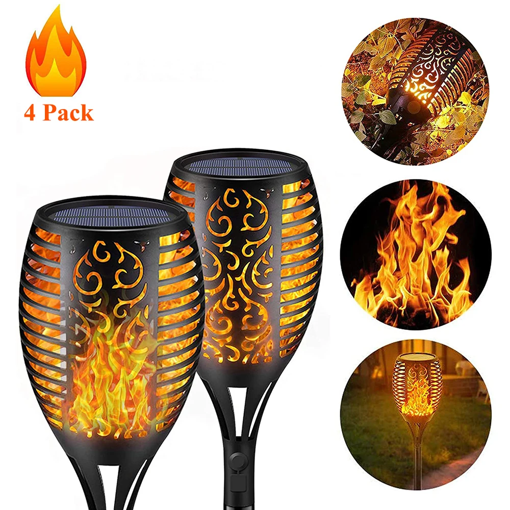 Светодиодная лампа с пламенем на солнечной батарее мигающий IP65