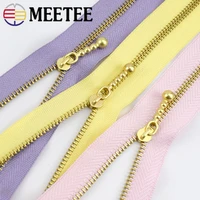 10pcs meetee 3 121520cm gold metal zipper close end zip for jeans bags sewing tailor garments luggage craft diy accessories
