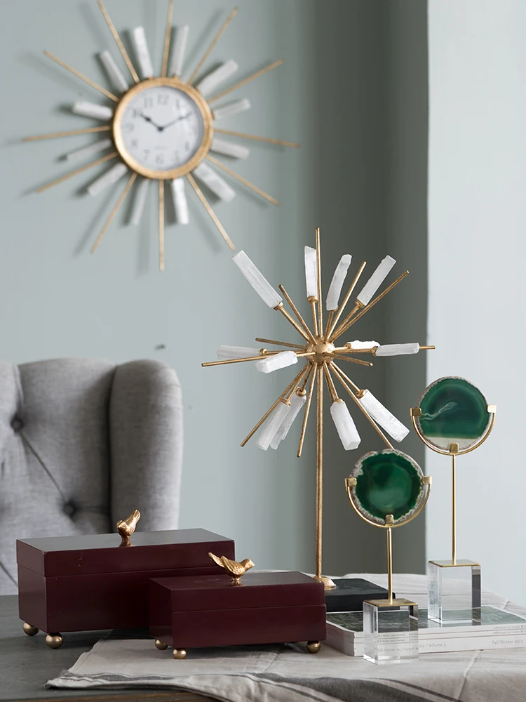 Креативные украшения из зеленого натурального агата домашние аксессуары для