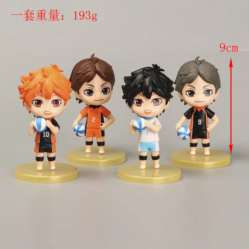 

4PCS/SET Japan Anime Haikyuu!! doll Model PVC toys Gift 9CM
