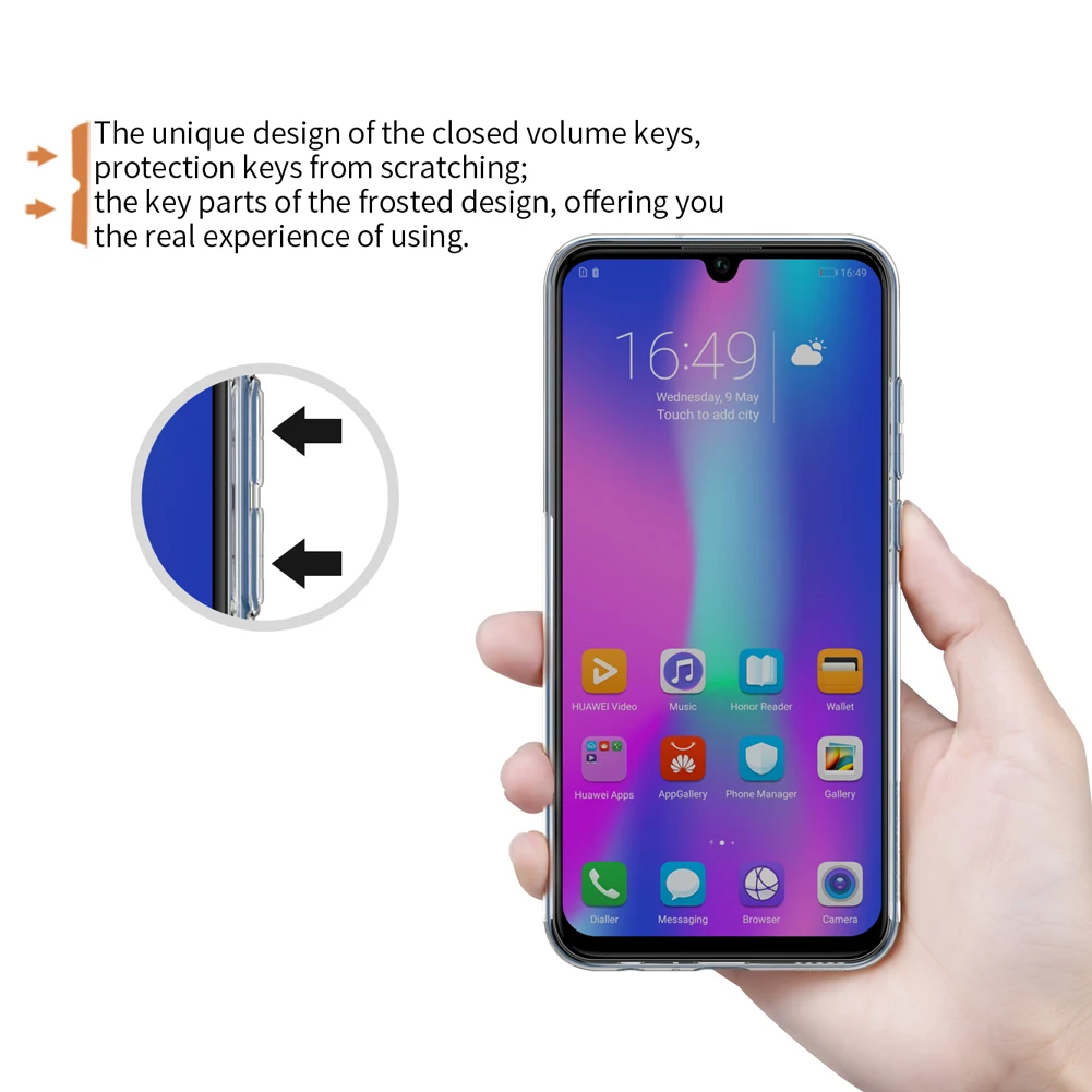 Huawei Honor 10 Lite Case 6.21&quot NILLKIN Nature TPU Clear Transparent Soft Back Cover 10Lite HRY-LX1 LX2 Protective | Мобильные