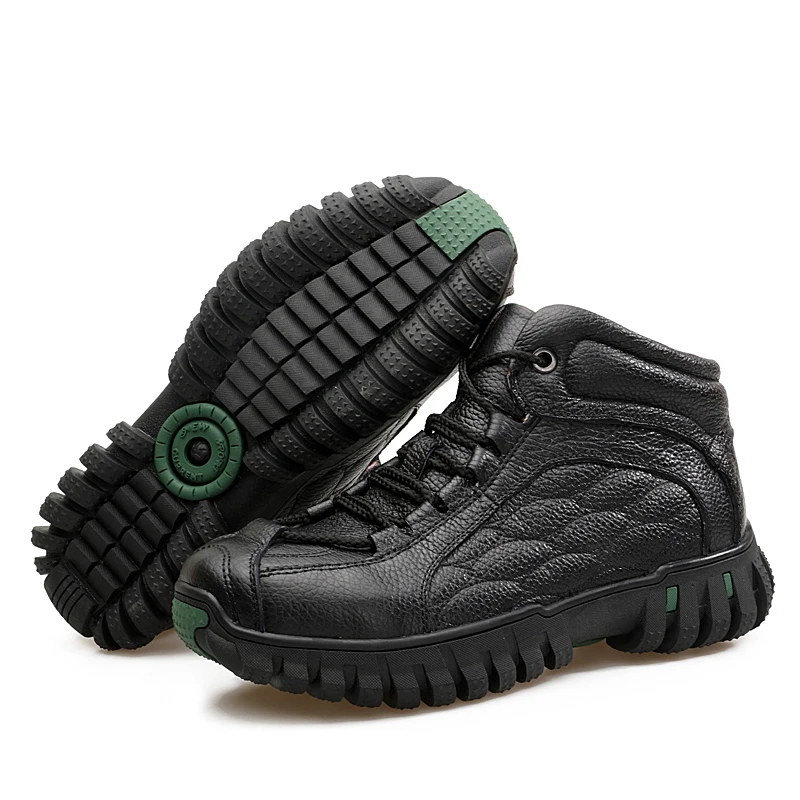 

Мужские зимние ботинки из натуральной кожи, с мехом внутри