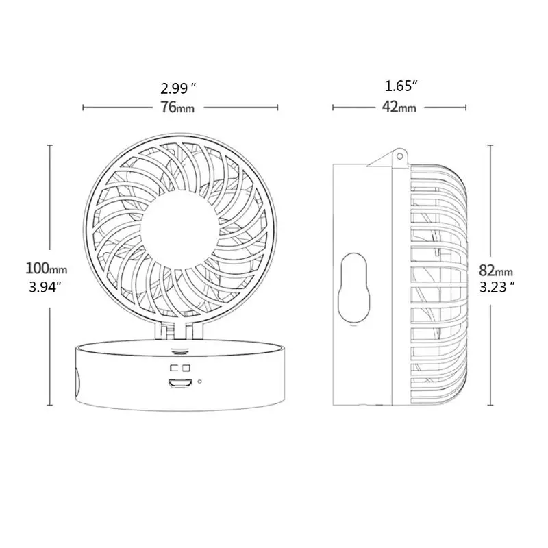

X37C Portable Summer Mini Handheld Folding Fan USB Rechargeable Air Conditioning Humidifier with Colorful LED Night Light
