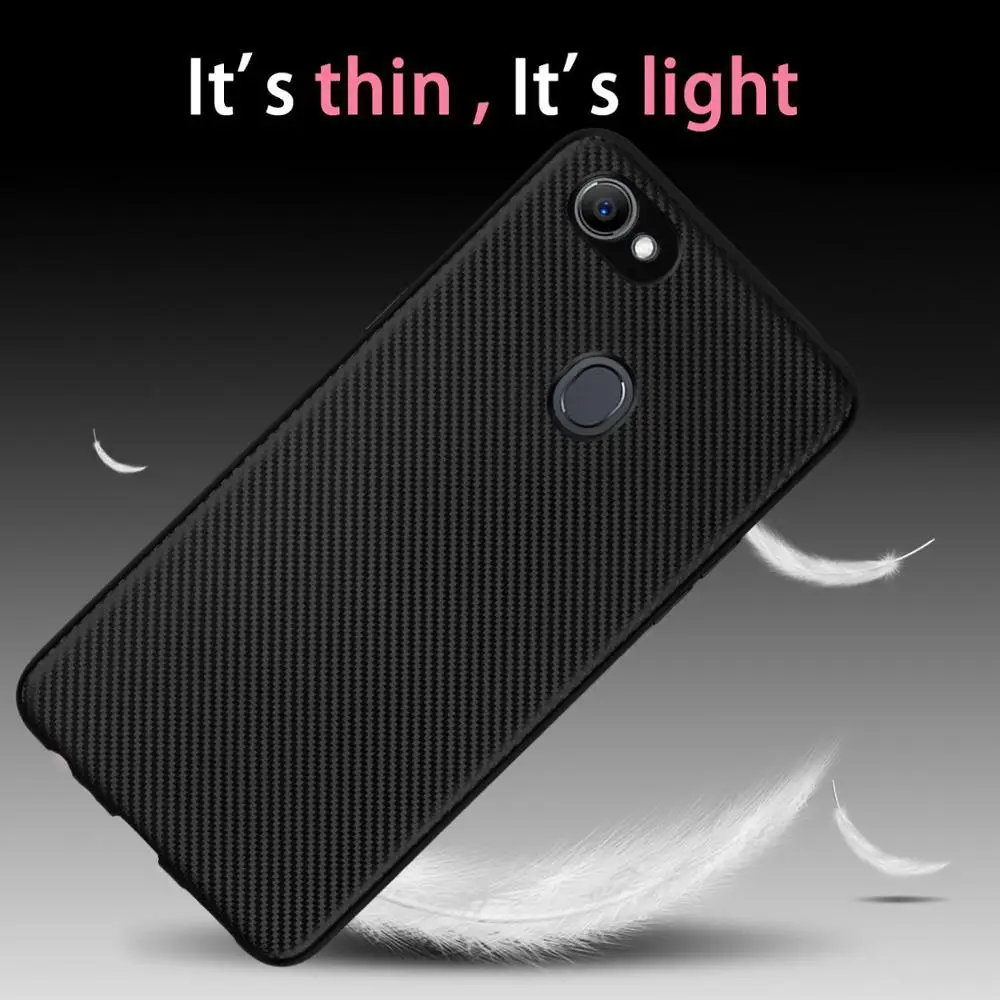 Чехол для телефона из углеродного волокна OPPO F9 A7X Realme X Reno Z 6 4 2 2F 5 C2 X2 A9 A5 A11 A1K K3 3 3i XT