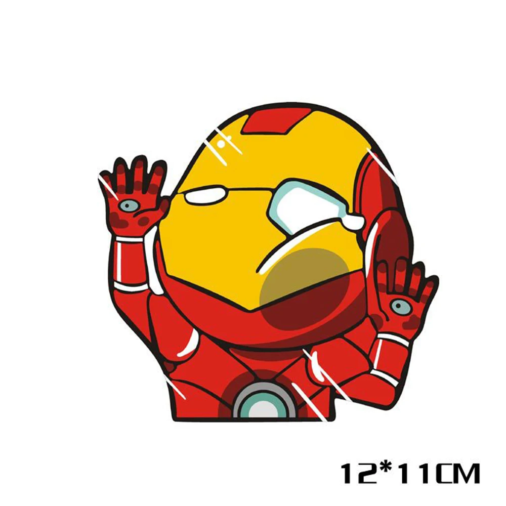 

Funny Cartoon Car Sticker Super Hero Hit The Window Decal For Ford Focus Fiesta Volkswagen Polo Opel Peugeot Toyota
