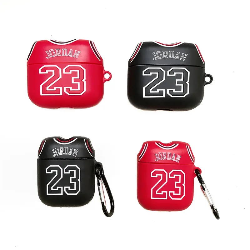 

3D Hot Sport Basketball Jordan 23 Silicone Cover for Airpods Pro 3 Keychain Cute Case for Airpods 1 2 Wireless Charging Bag