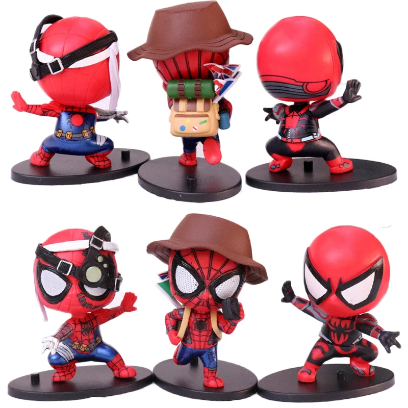 

Аниме Kawaii Marvel периферийная версия Q Человек-паук ручная работа Железный человек настольное украшение торта искусственная кукла модель пода...