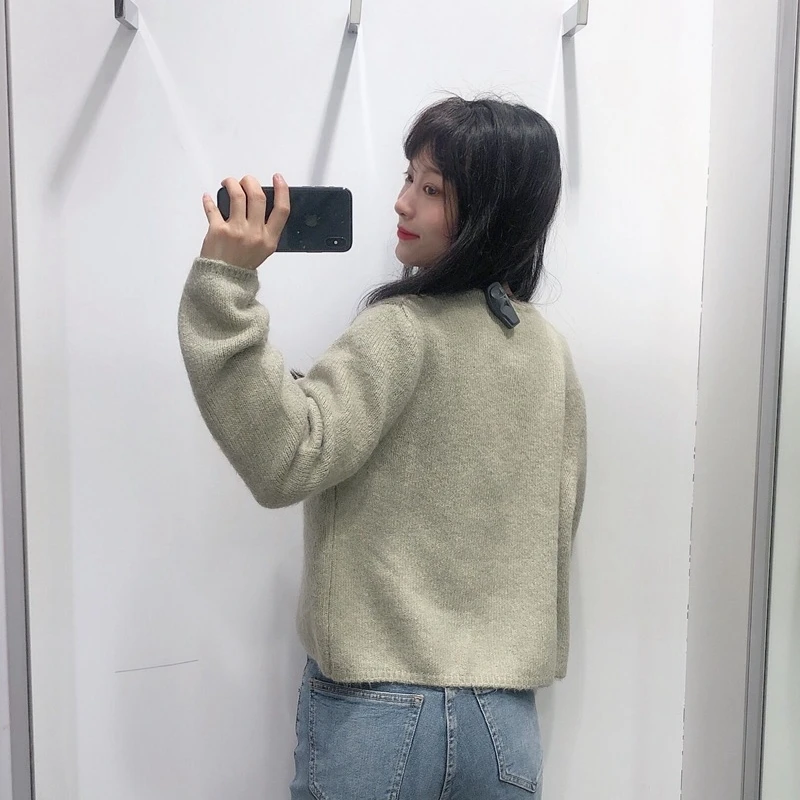 

YOSICIL Women Casual Knitted Crop Top Sets Solid Color Short Cardigan With Strapless Camisole 2 Piece Set Elegant Outfits